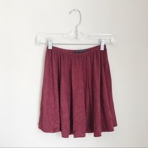 Brandy Melville maroon suede skirt